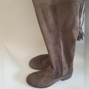Over the Knee Boots side zipper tassle size 8 Thea GC Shoes